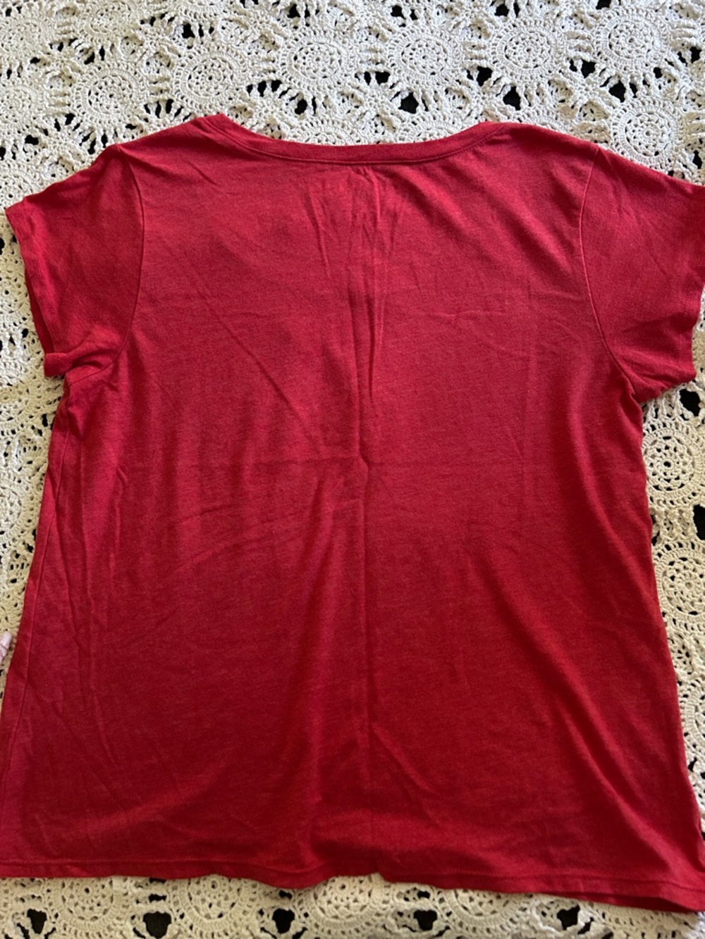 Lucky Brand Red Floral Tee & Pink Heart Burst Tee - Women’s Size Large - Picture 7 of 7